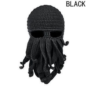 Octopus Winter Knitted Wool Face Hat