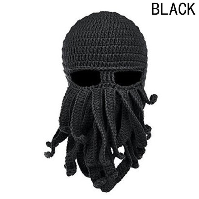 Octopus Winter Knitted Wool Face Hat