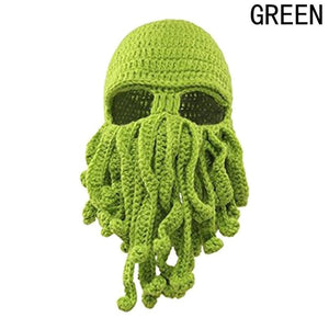 Octopus Winter Knitted Wool Face Hat