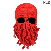 Load image into Gallery viewer, Octopus Winter Knitted Wool Face Hat