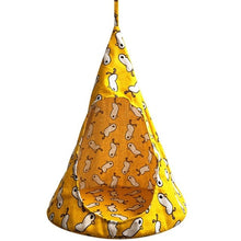 Load image into Gallery viewer, Cat Hammock Bed Cone Shape Breathable Linen Sponge Tent Hanging Cage Cover for Cat Pet Supplies