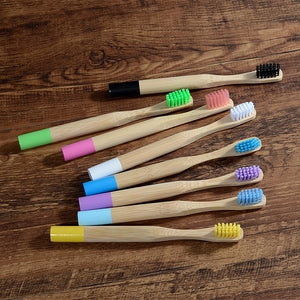 Kids Bamboo Toothbrush Set ll 10 Brushes