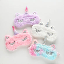 Load image into Gallery viewer, Rainbow Unicorn Plush Eye Mask