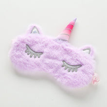 Load image into Gallery viewer, Rainbow Unicorn Plush Eye Mask