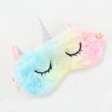 Load image into Gallery viewer, Rainbow Unicorn Plush Eye Mask