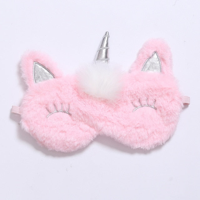 Rainbow Unicorn Plush Eye Mask