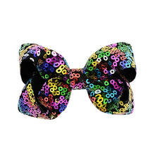 Load image into Gallery viewer, 8 inch +6 Inch Large Glitter Bows
