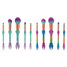 Load image into Gallery viewer, Mermaid Blending + Contour Makeup Brush Set ll 5 Piece
