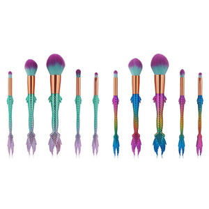 Mermaid Blending + Contour Makeup Brush Set ll 5 Piece