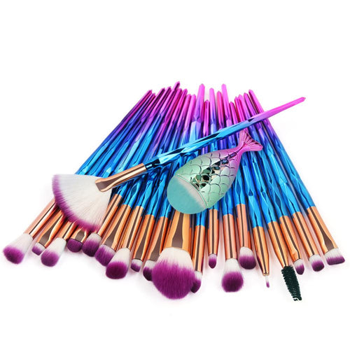 Mermaid Makeup Brush Set ll 21 Pieces