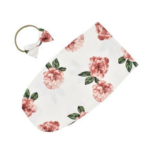 Load image into Gallery viewer, Muslin Swaddle Wrap + Headband ll Chic