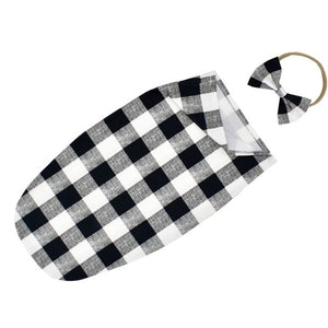 Muslin Swaddle Wrap + Headband ll Chic