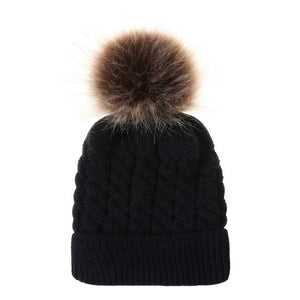 Adorable Kids Knitted Pom Pom Beanie