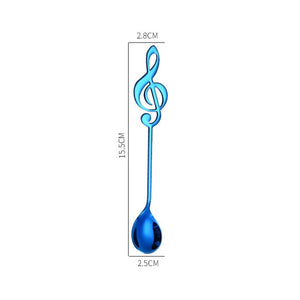 Music Note Stainless Steel Teaspoons