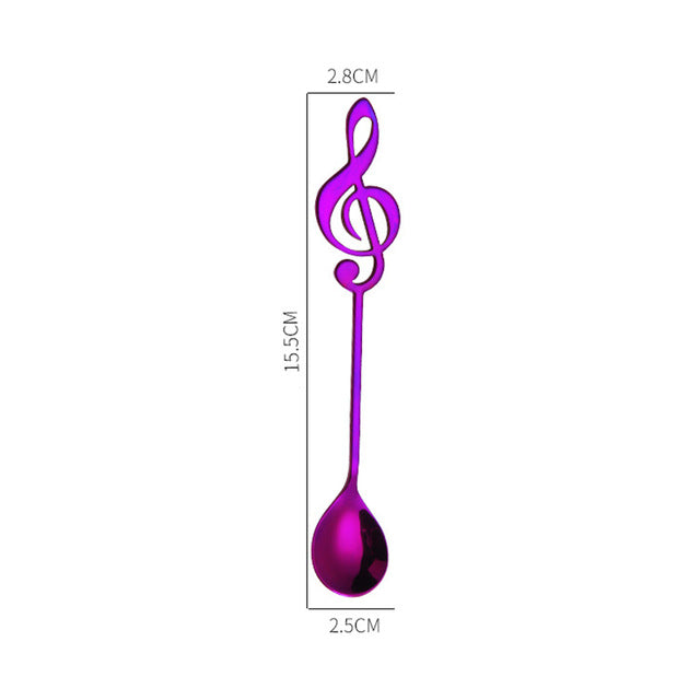 Music Note Stainless Steel Teaspoons
