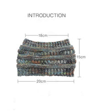 Load image into Gallery viewer, Women&#39;s Girls Stretch Knitted Wool Ponytail Beanie