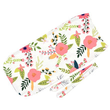 Load image into Gallery viewer, Muslin Swaddle Wrap + Headband ll Chic