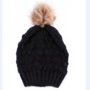 Mommy + Me Beanie Knitted Pom Pom Beanies