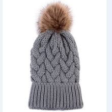 Load image into Gallery viewer, Mommy + Me Beanie Knitted Pom Pom Beanies