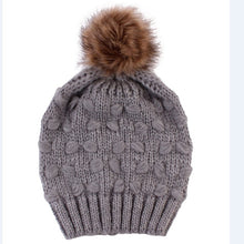 Load image into Gallery viewer, Mommy + Me Beanie Knitted Pom Pom Beanies
