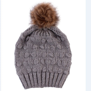 Mommy + Me Beanie Knitted Pom Pom Beanies