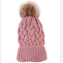 Load image into Gallery viewer, Mommy + Me Beanie Knitted Pom Pom Beanies