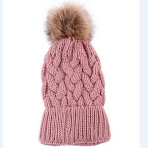 Mommy + Me Beanie Knitted Pom Pom Beanies