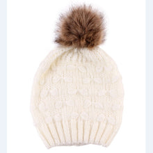 Load image into Gallery viewer, Mommy + Me Beanie Knitted Pom Pom Beanies