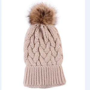 Mommy + Me Beanie Knitted Pom Pom Beanies