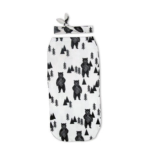 Muslin Swaddle Wrap + Headband ll Chic