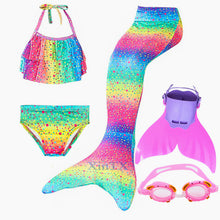 Load image into Gallery viewer, Mermaid Fin Set ll Tail + Swimsuits