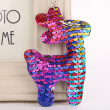 Load image into Gallery viewer, Sequins Keychains, Cats + Mermaid + Star + Bear