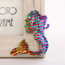 Load image into Gallery viewer, Sequins Keychains, Cats + Mermaid + Star + Bear