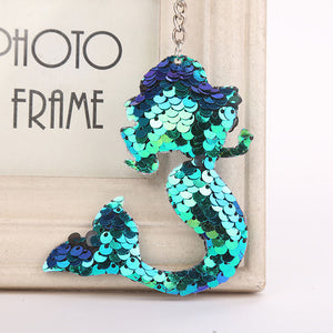 Sequins Keychains, Cats + Mermaid + Star + Bear