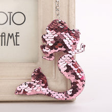 Load image into Gallery viewer, Sequins Keychains, Cats + Mermaid + Star + Bear