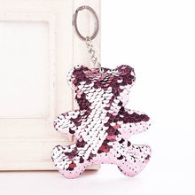 Load image into Gallery viewer, Sequins Keychains, Cats + Mermaid + Star + Bear
