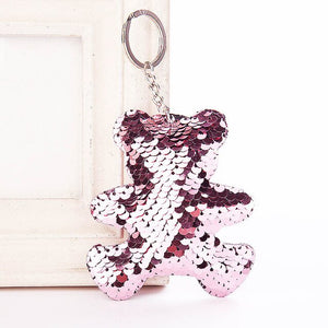 Sequins Keychains, Cats + Mermaid + Star + Bear