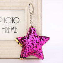 Load image into Gallery viewer, Sequins Keychains, Cats + Mermaid + Star + Bear