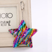 Load image into Gallery viewer, Sequins Keychains, Cats + Mermaid + Star + Bear
