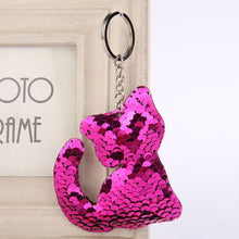 Load image into Gallery viewer, Sequins Keychains, Cats + Mermaid + Star + Bear
