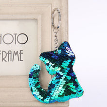 Load image into Gallery viewer, Sequins Keychains, Cats + Mermaid + Star + Bear