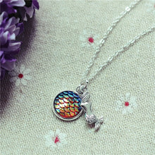 Load image into Gallery viewer, Dreamy Mermaid + Scale Necklace