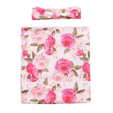 Load image into Gallery viewer, Swaddling Blanket + Headband ll 2pcs Sets