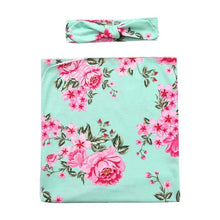 Load image into Gallery viewer, Swaddling Blanket + Headband ll 2pcs Sets