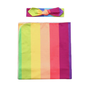 Swaddling Blanket + Headband ll 2pcs Sets