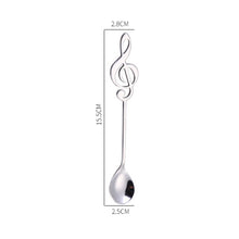 Load image into Gallery viewer, Music Note Stainless Steel Teaspoons