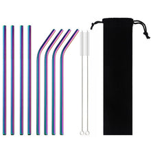 Load image into Gallery viewer, Reusable Drinking Straw Set ll Mermaid 11