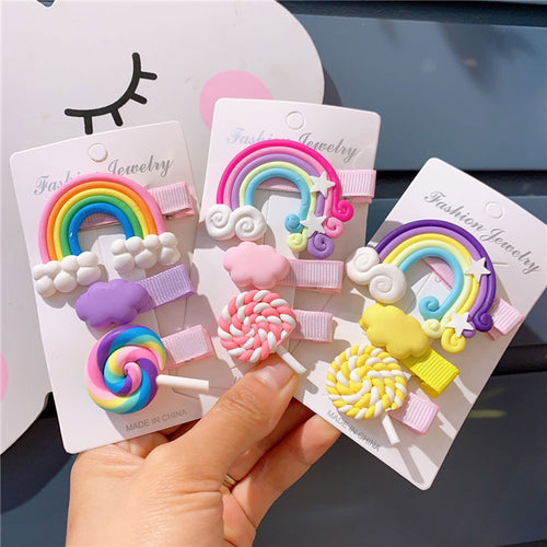 3pcs/Set Rainbow Bow Set ll Lollipop + Cloud
