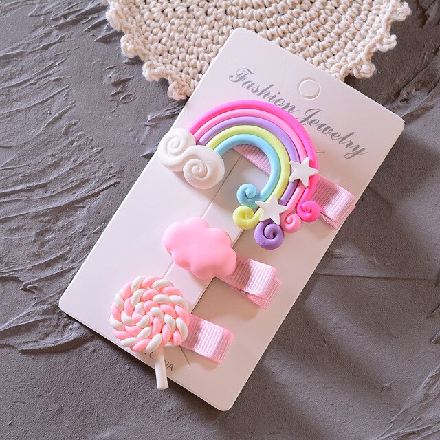 3pcs/Set Rainbow Bow Set ll Lollipop + Cloud