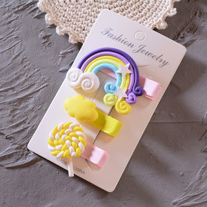 3pcs/Set Rainbow Bow Set ll Lollipop + Cloud